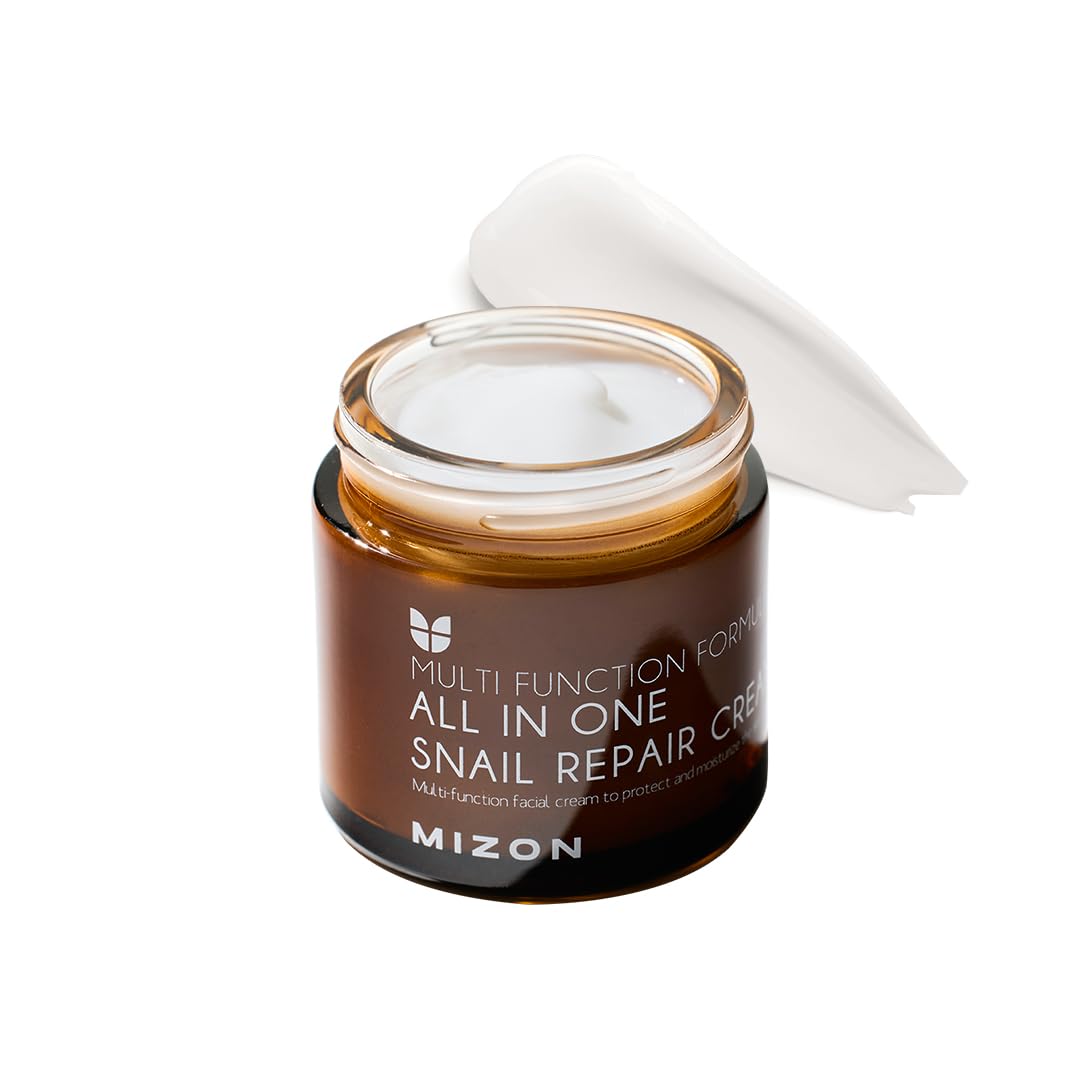 MIZON crema caracol en envase, ideal para hidratación diaria.