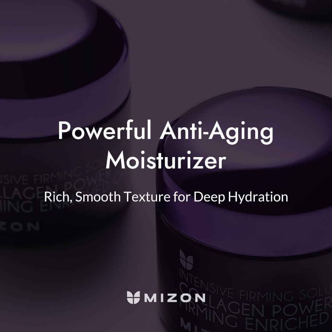 MIZON Collagen Line: textura de crema sedosa para hidratar la piel.