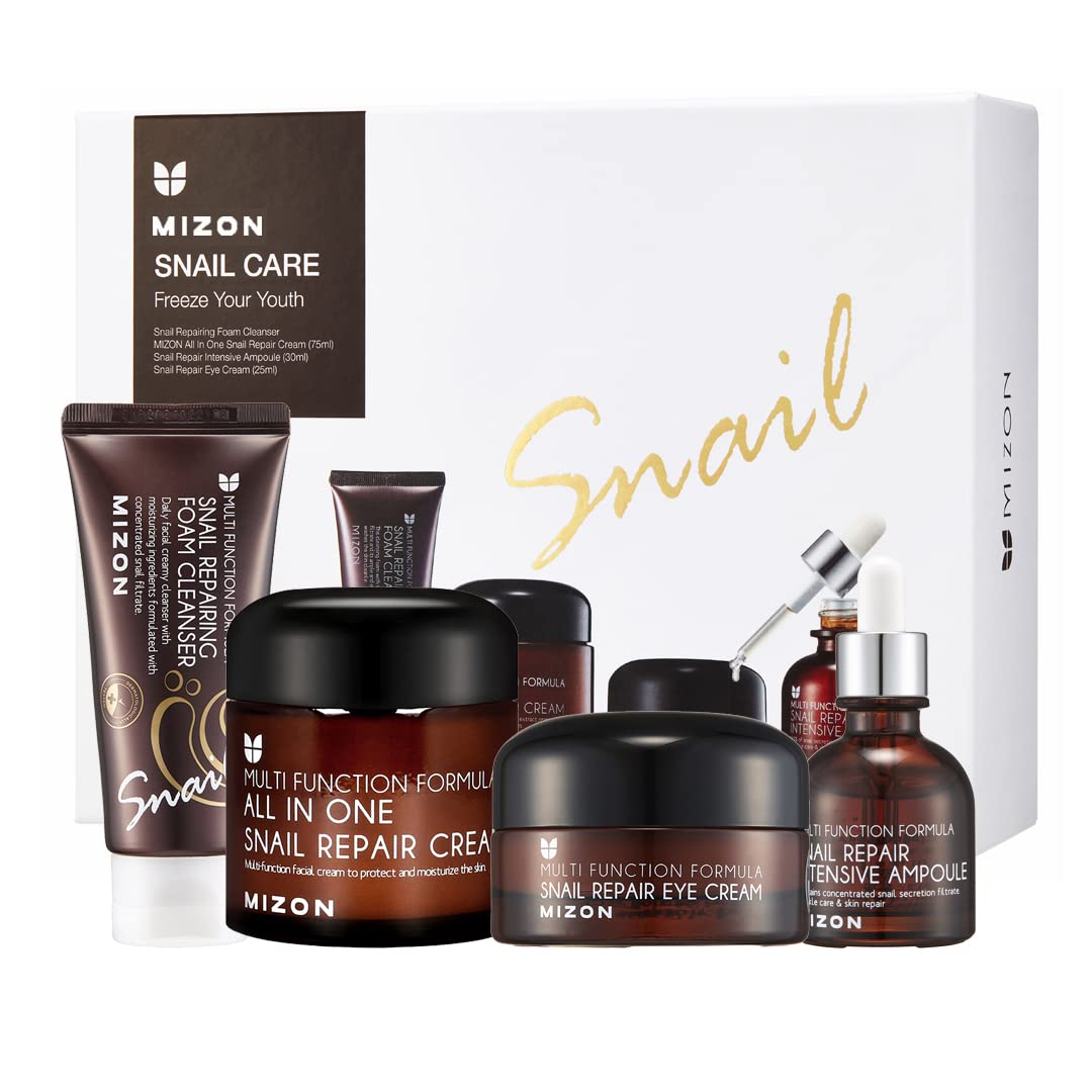 MIZONE Reparación de Caracol Espuma Limpiadora frasco: limpieza suave y exfoliación.