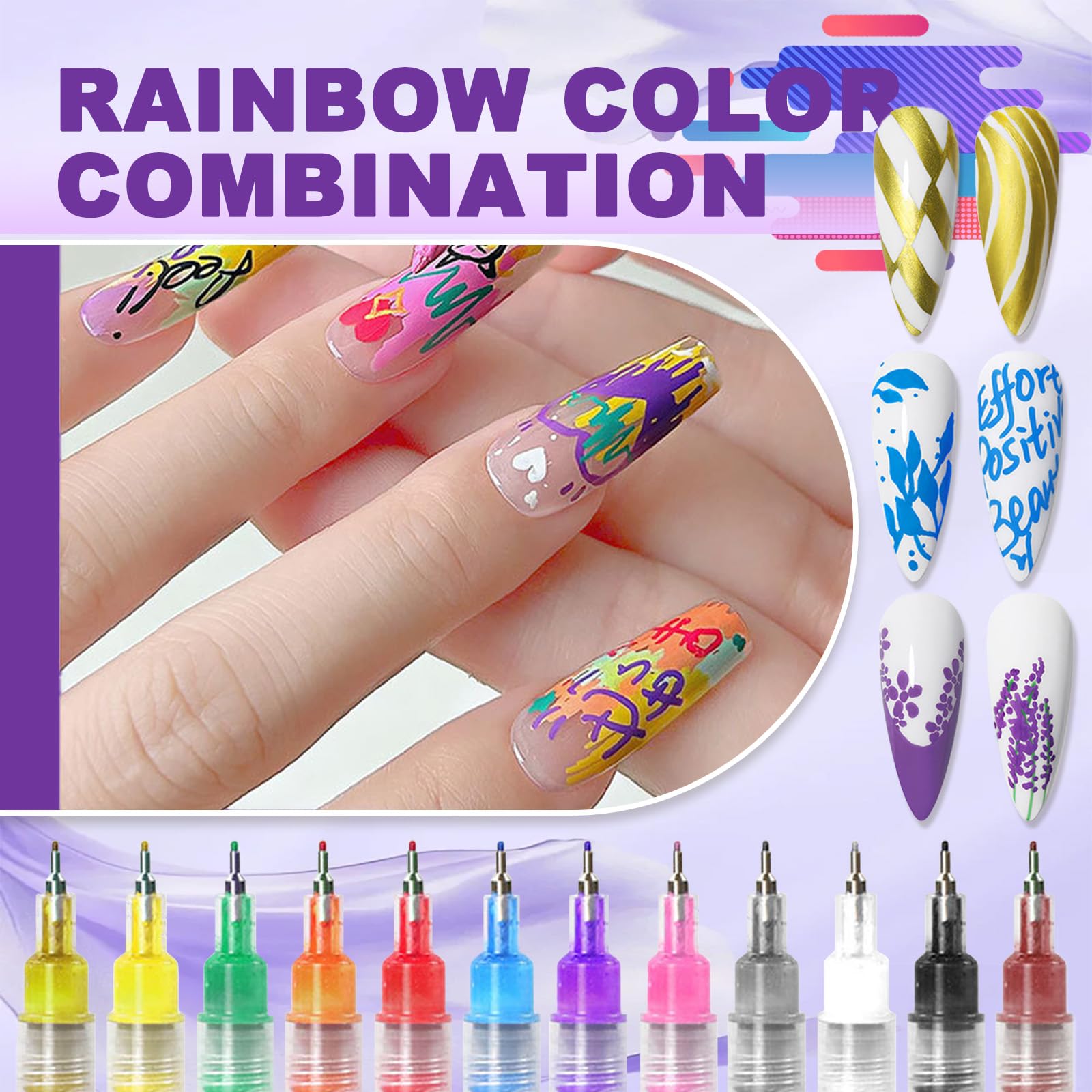 MKNZOME: 12 colores vivos para diseños de uñas detallados.