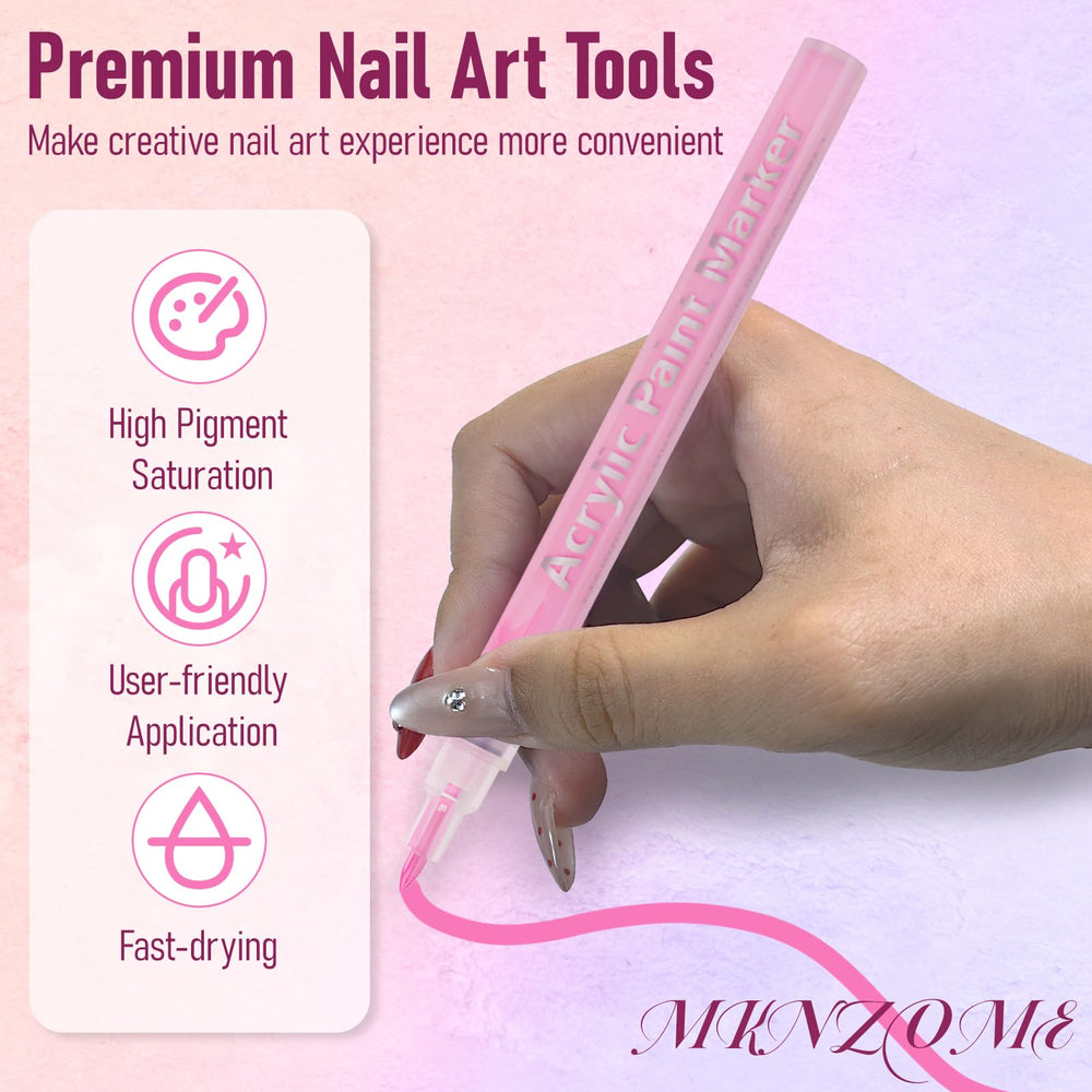 MKNZOME arte uñas 12 colores para resultados consistentes en DIY.