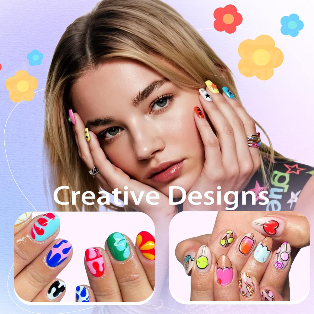 Kit de arte de uñas MKNZOME de 12 colores para proyectos de bricolaje.