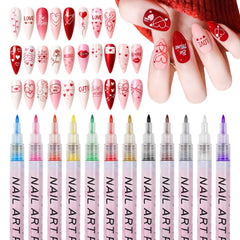 MKNZOME set de delineadores para uñas, colores vivos y aplicación suave para diseños creativos
