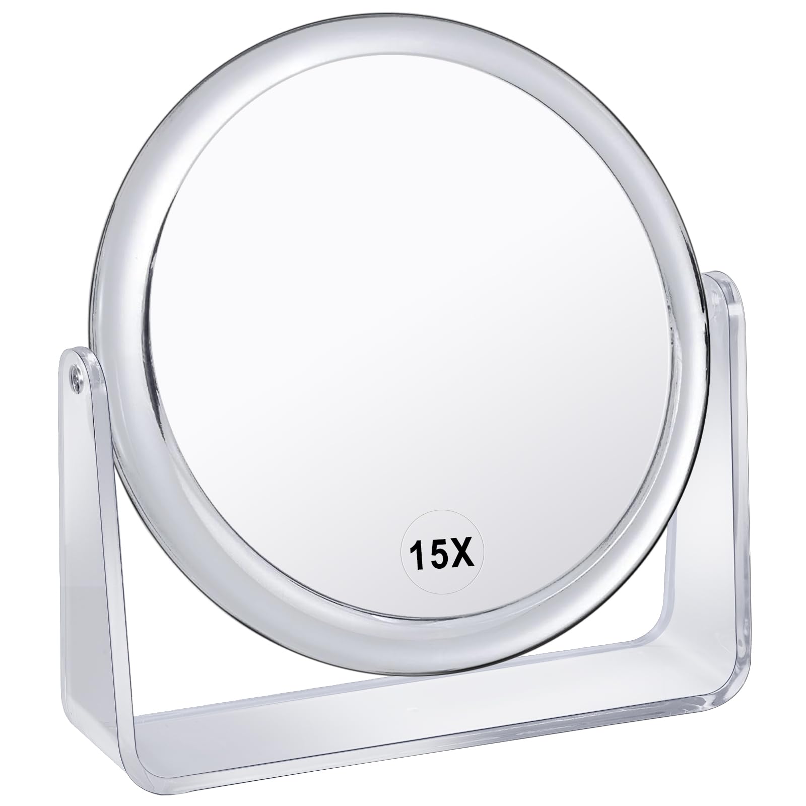 MKUMIR espejo de maquillaje con doble cara 1x-15x para un look preciso