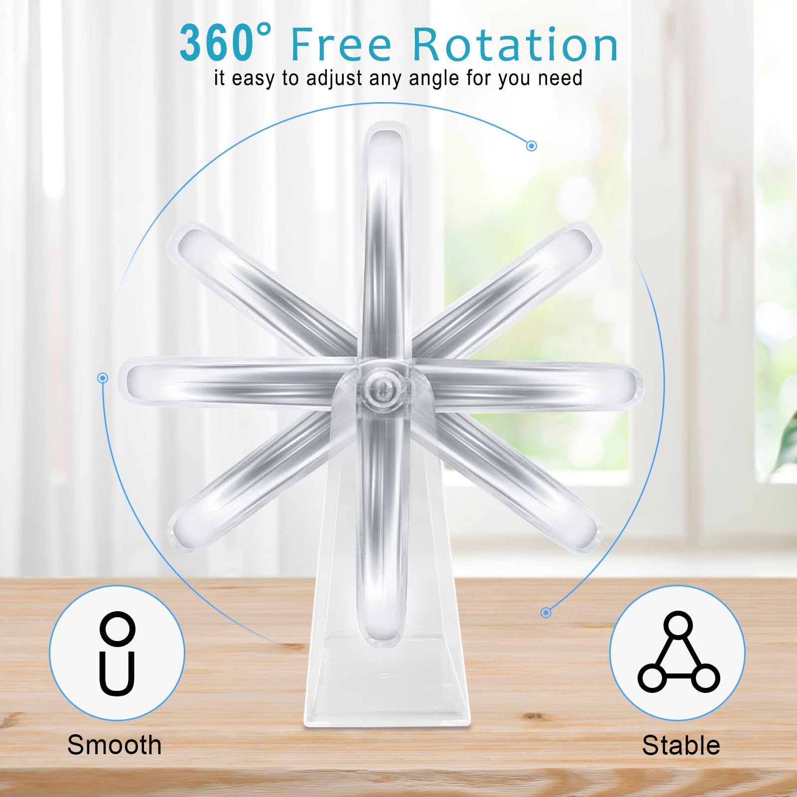 MKUMIR espejo para mesa rotación 360 grados para ajuste flexible