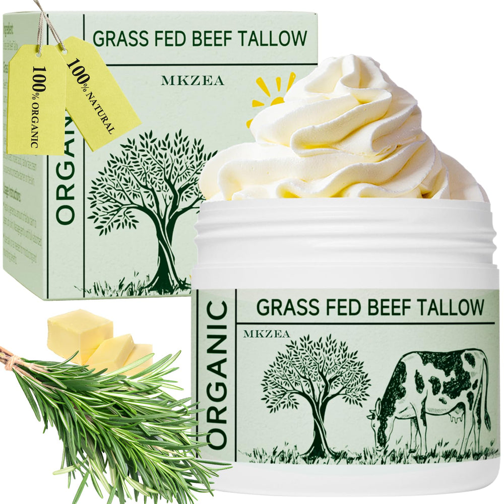 Mkzea sebo de res hidratante facial sin fragancia para piel suave y nutrida