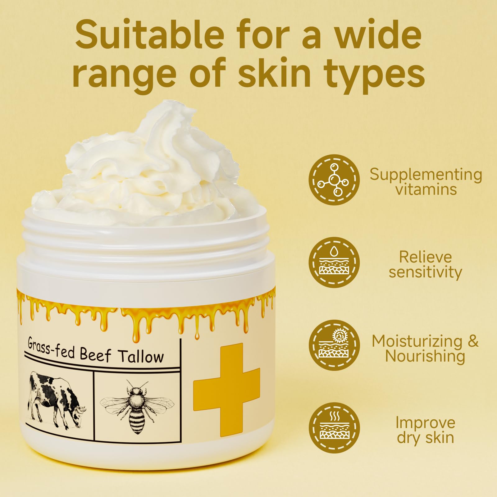 mkzea uso versátil para rostro, labios, manos y codos