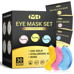 Parches ojos MLDWYH 24K oro para firmeza y revitalización de la mirada