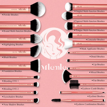 Mlemle brochas con cerdas sintéticas suaves, contacto cómodo y cobertura uniforme