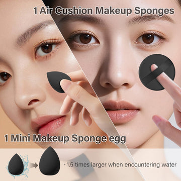 Brochas Mlemle para sombras con acabado difuminado y suave.