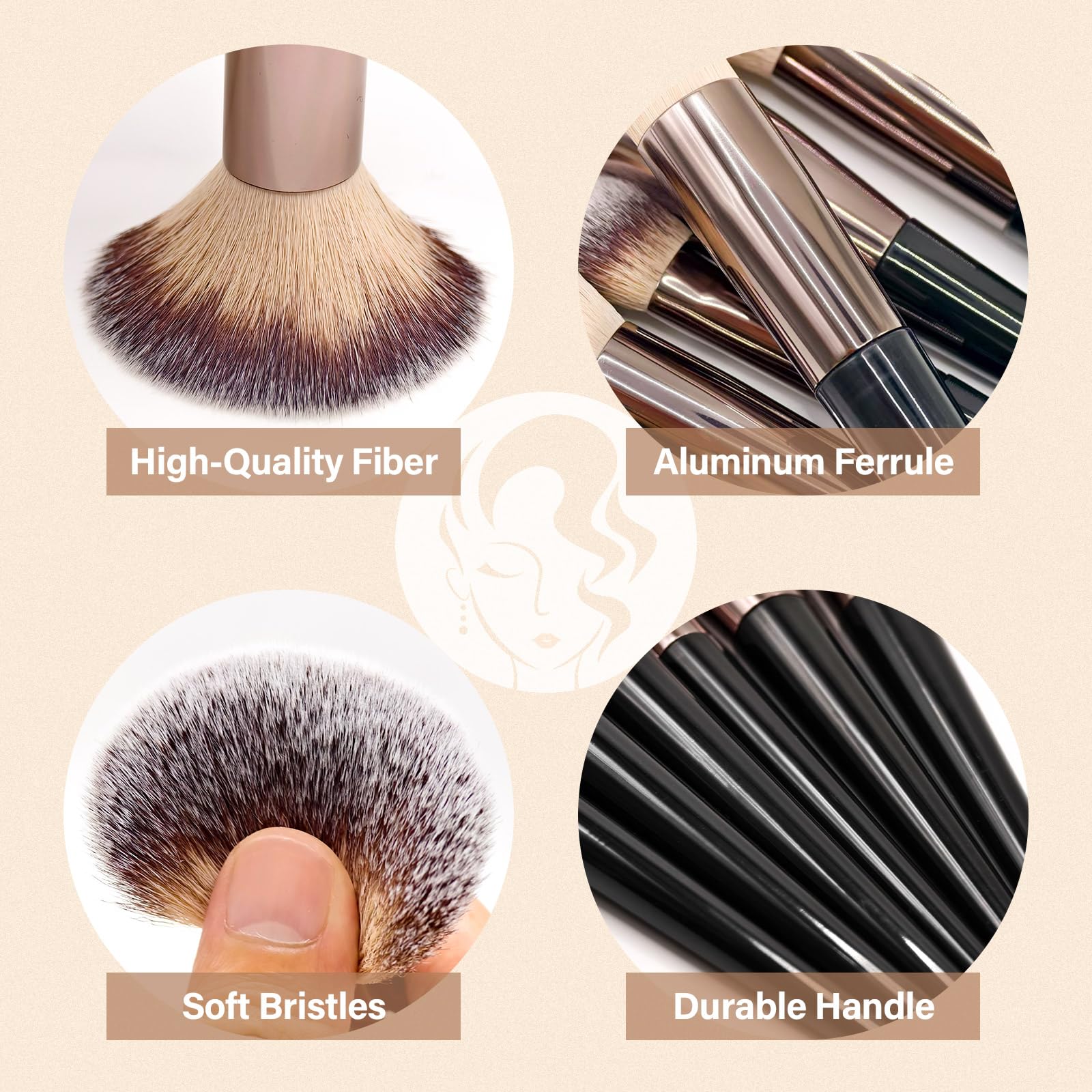 Esponjas de maquillaje sin látex de Mlemle, textura suave similar a la piel