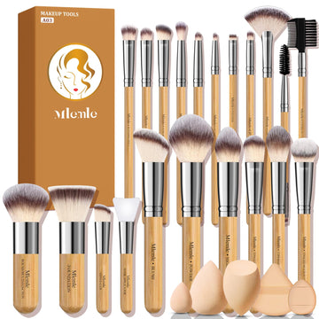 Conjunto Mlemle de brochas de maquillaje 26 piezas para aplicación rápida y resultados profesionales.