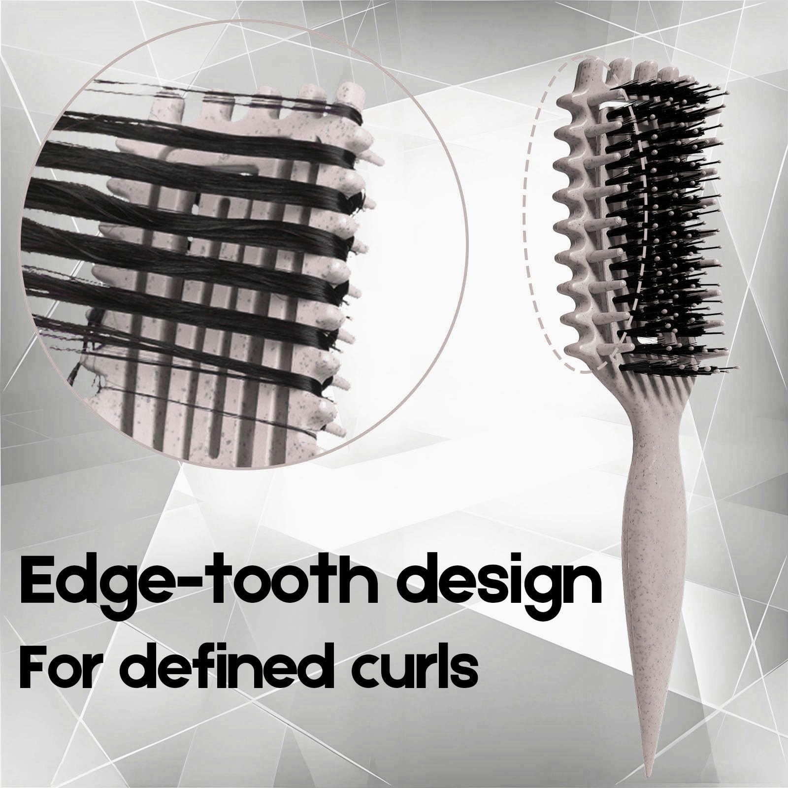 MMBVSZ cepillo para rizos gruesos, facilita peinado rapido y ordenado.
