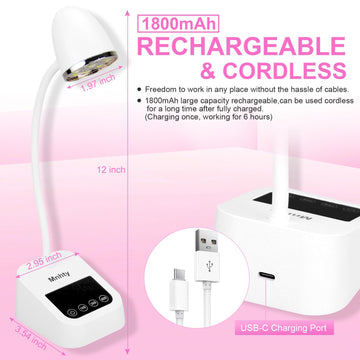 Mnhty lámpara UV con pantalla LCD y temporizadores