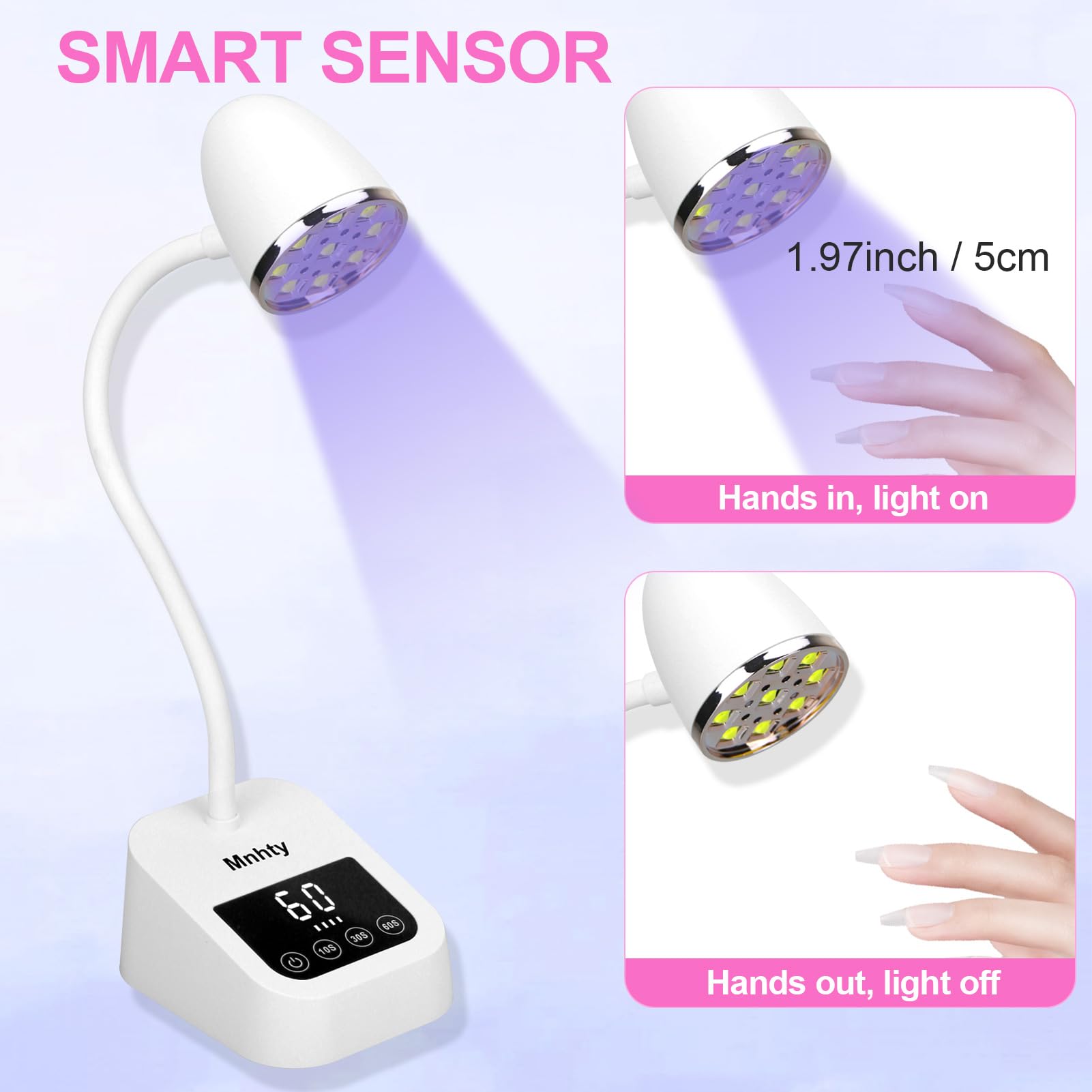 Mnhty lámpara UV con sensor inteligente para encendido automático