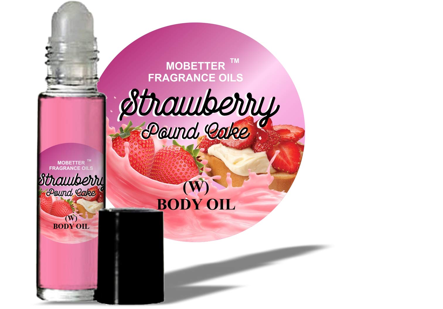 MOBETTER Fragrance Oils Pastel de Fresa, botella con fragancia duradera.