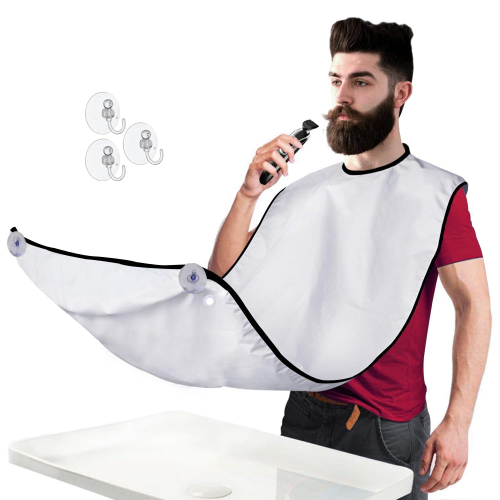Mobi Lock bib-para-afeitado captura pelos para un baño más limpio