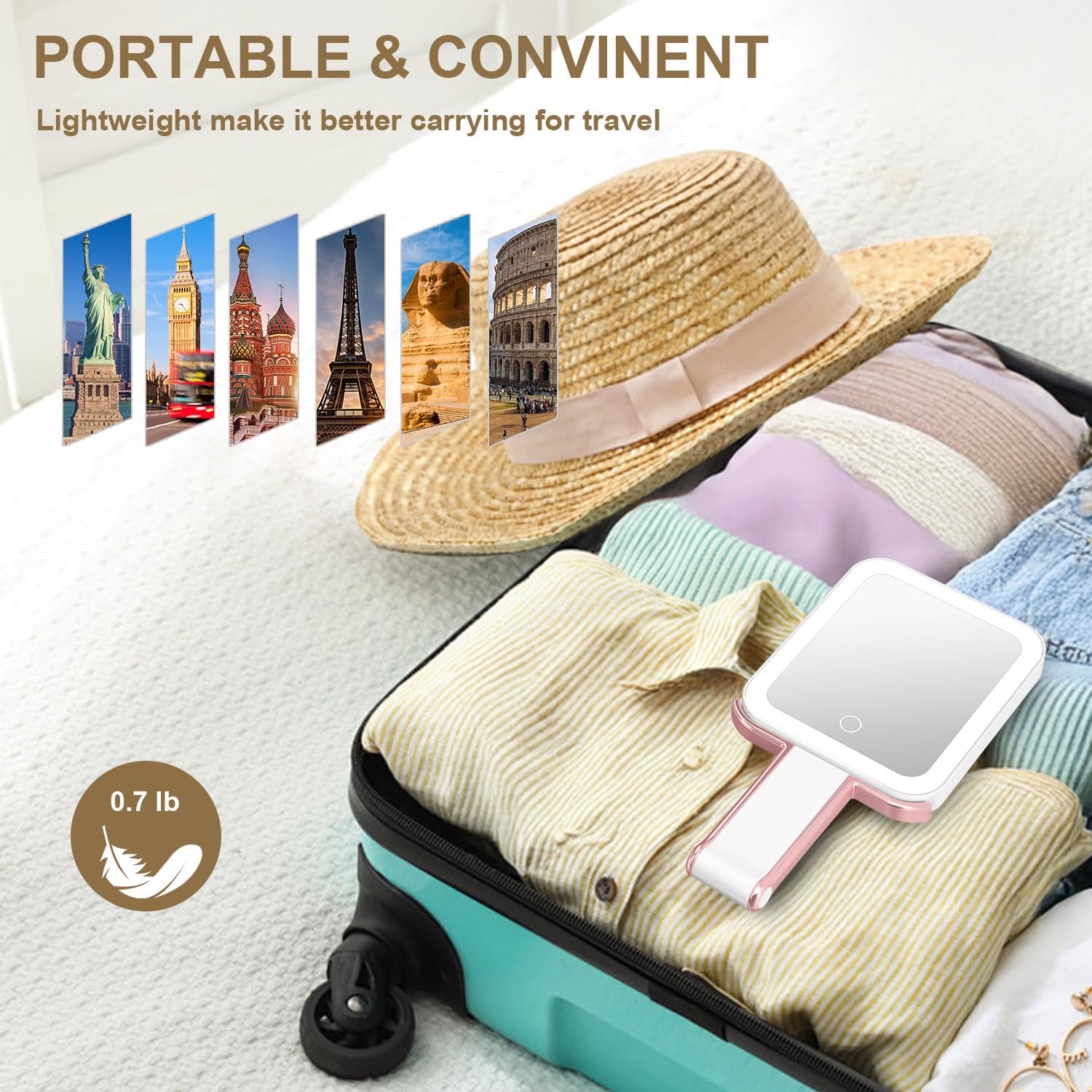 Estuche de terciopelo incluido para protegerlo durante el viaje