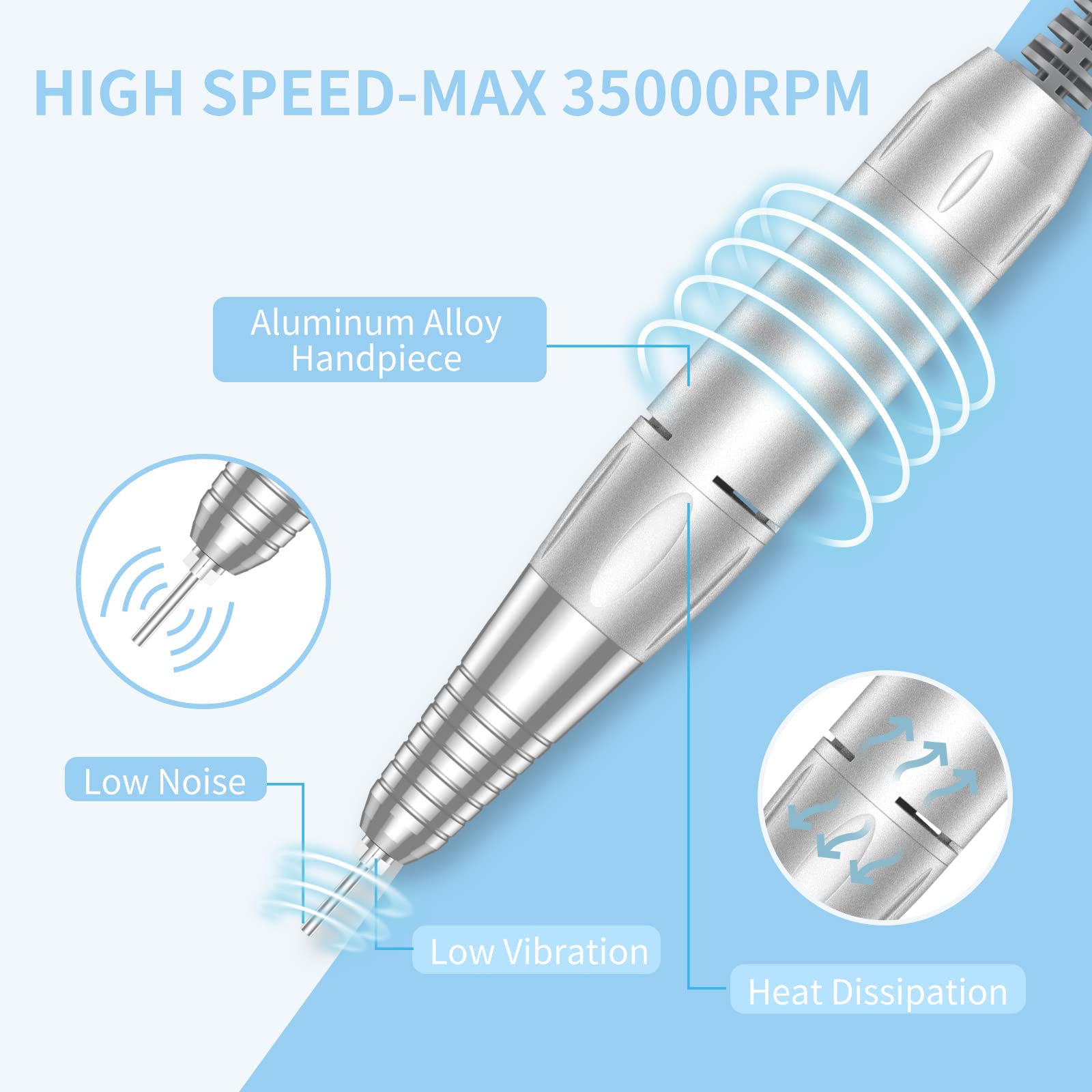 Batería recargable 3600 mAh de MOCOWIND para uso prolongado.