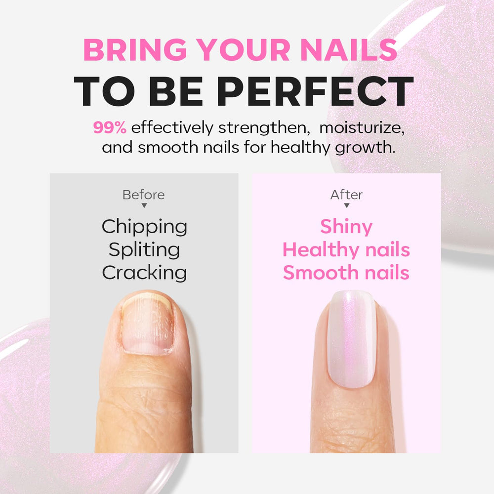 modelones: acabado perlado rosa que realza uñas con brillo natural.