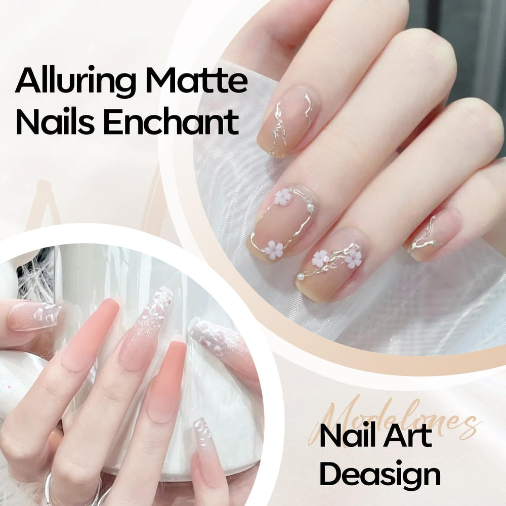 Modelones acabado terccopelo mate para uñas en gel