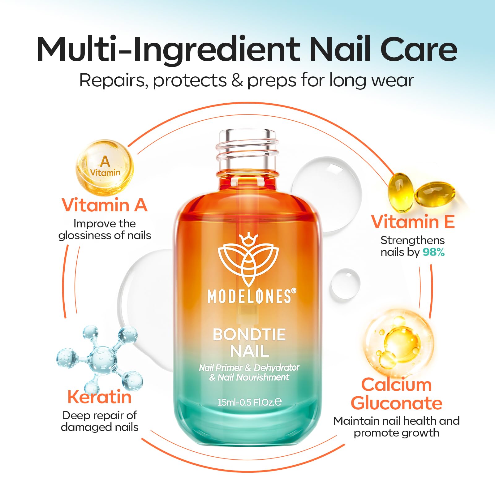 Modelones aplicación 3-en-1 ahorra tiempo en preparado de uñas.