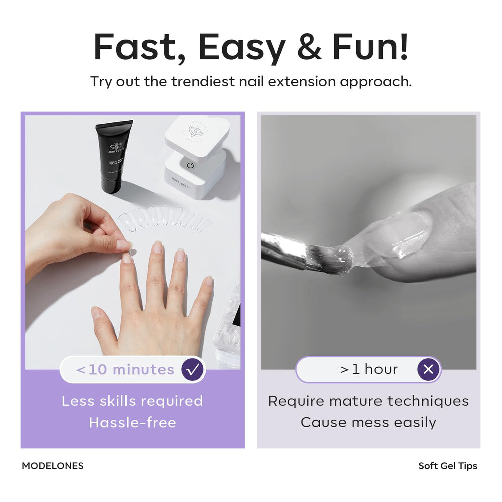 Aplicación multiuso de Modelones para gel, acrílico y polvo de inmersión.