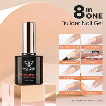 Gel base y color de modelones para un acabado liso y natural