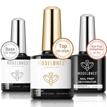 Modelones Base Gel Uñas 10ml, base de adherencia para manicura duradera.