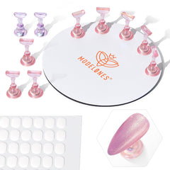 Modelones base metálica grande para exhibir uñas de forma estable.