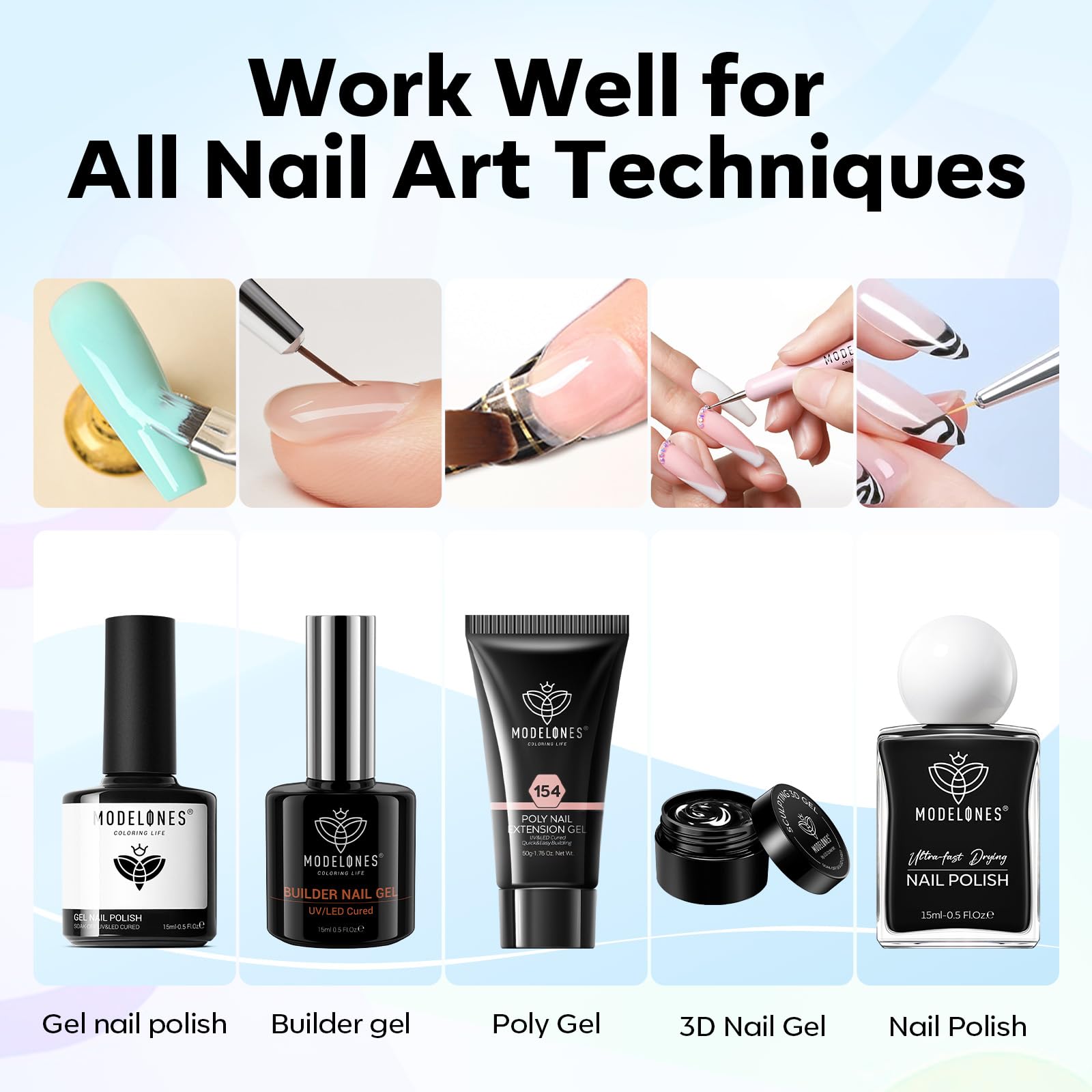 Modelones boligrafos dotting para uñas, puntos uniformes para diseños.