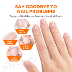 Modelones brillo natural de uñas para acabado elegante.