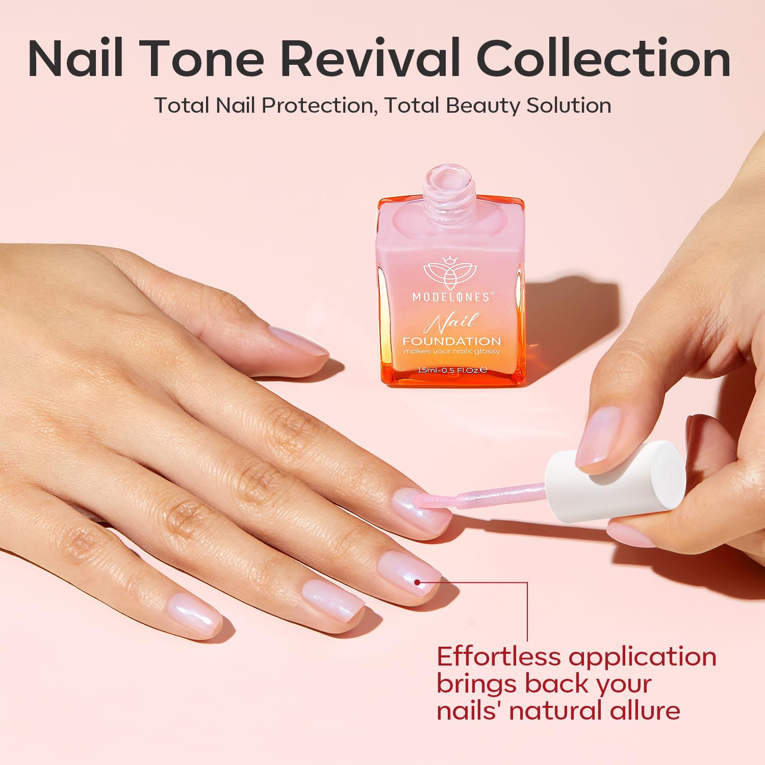 Modelones: brillo rosado de larga duración, sin descascararse fácilmente.