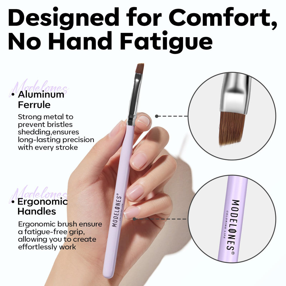 Modelones brocha liner para delinear, control fino para líneas limpias.