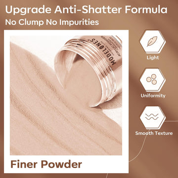 Modelones bubble-free self-leveling powder texture ensures even coverage.
