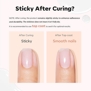Modelones Builder Nail Gel is cured under UV/LED lamp for durable nails.