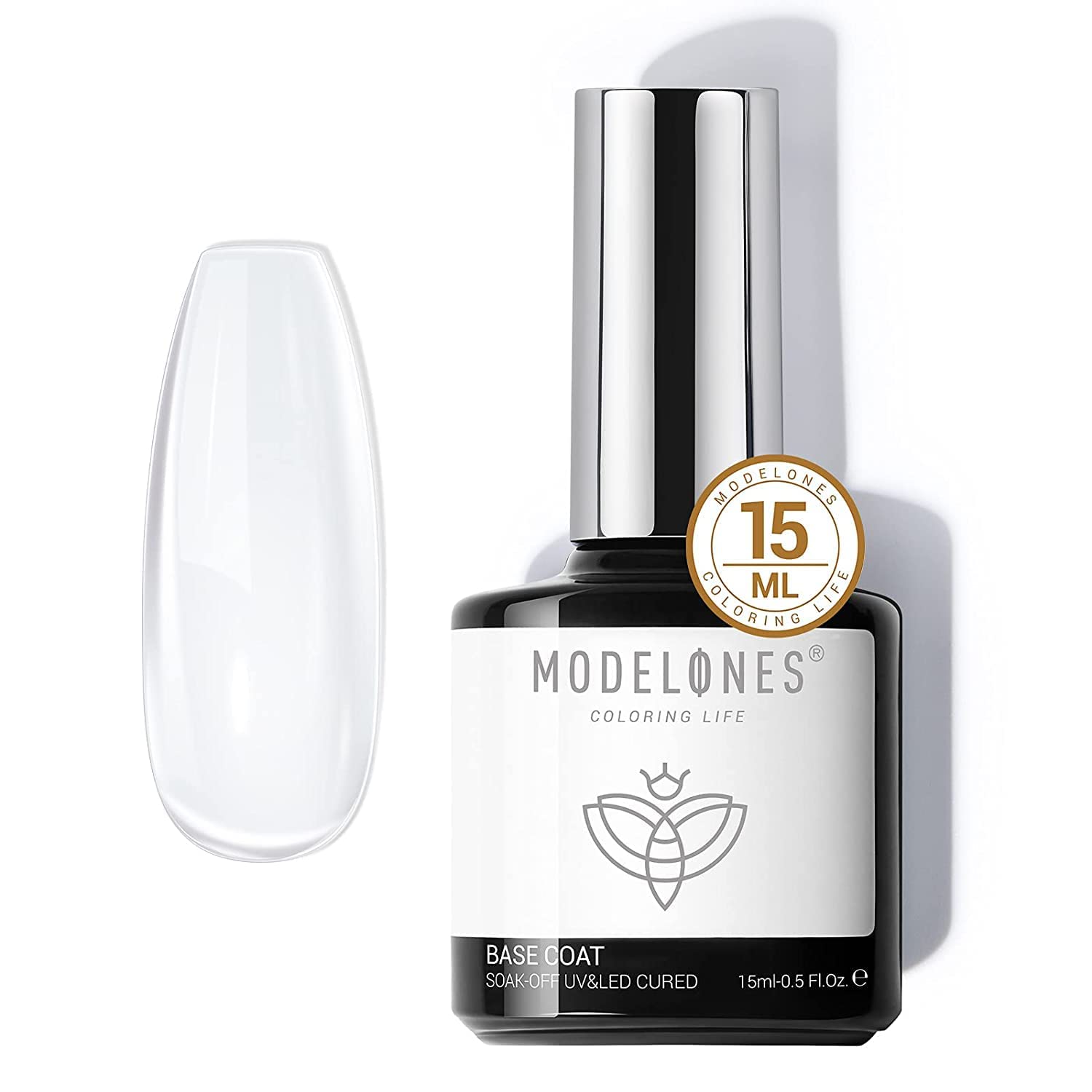 modelones capa base gel 15 ml mejora adherencia del color en uñas