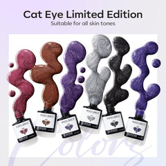 Modelones Cat Eye azul con efecto 9D para acabado deslumbrante