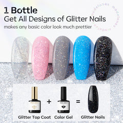 Modelones acabado confeti plateado brillo intenso