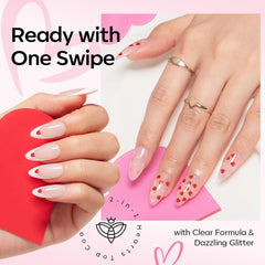 Modelones doble esmalte gel, aplicación sencilla para acabado natural en fiestas