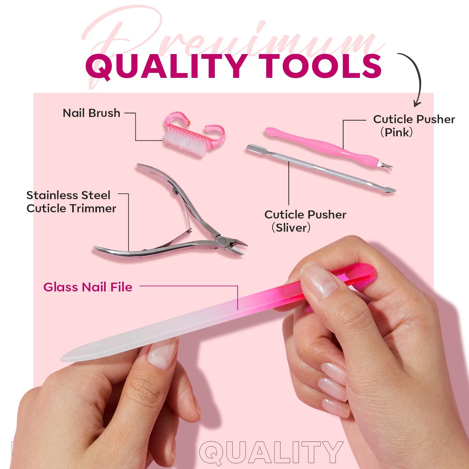 Modelones cuticle trimmer in stainless steel provides precise cuticle trimming