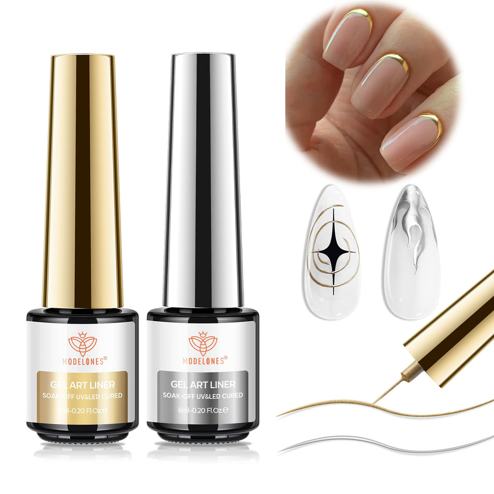 Modelones delineador de gel dorado para aplicación suave y mezcla creativa.