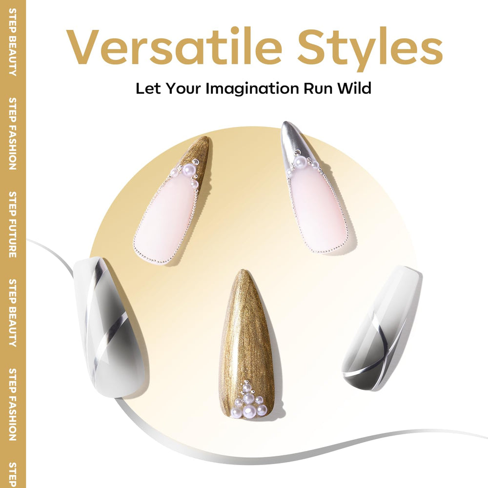 Modelones delineador de gel plata con brillo medio para delineados elegantes.