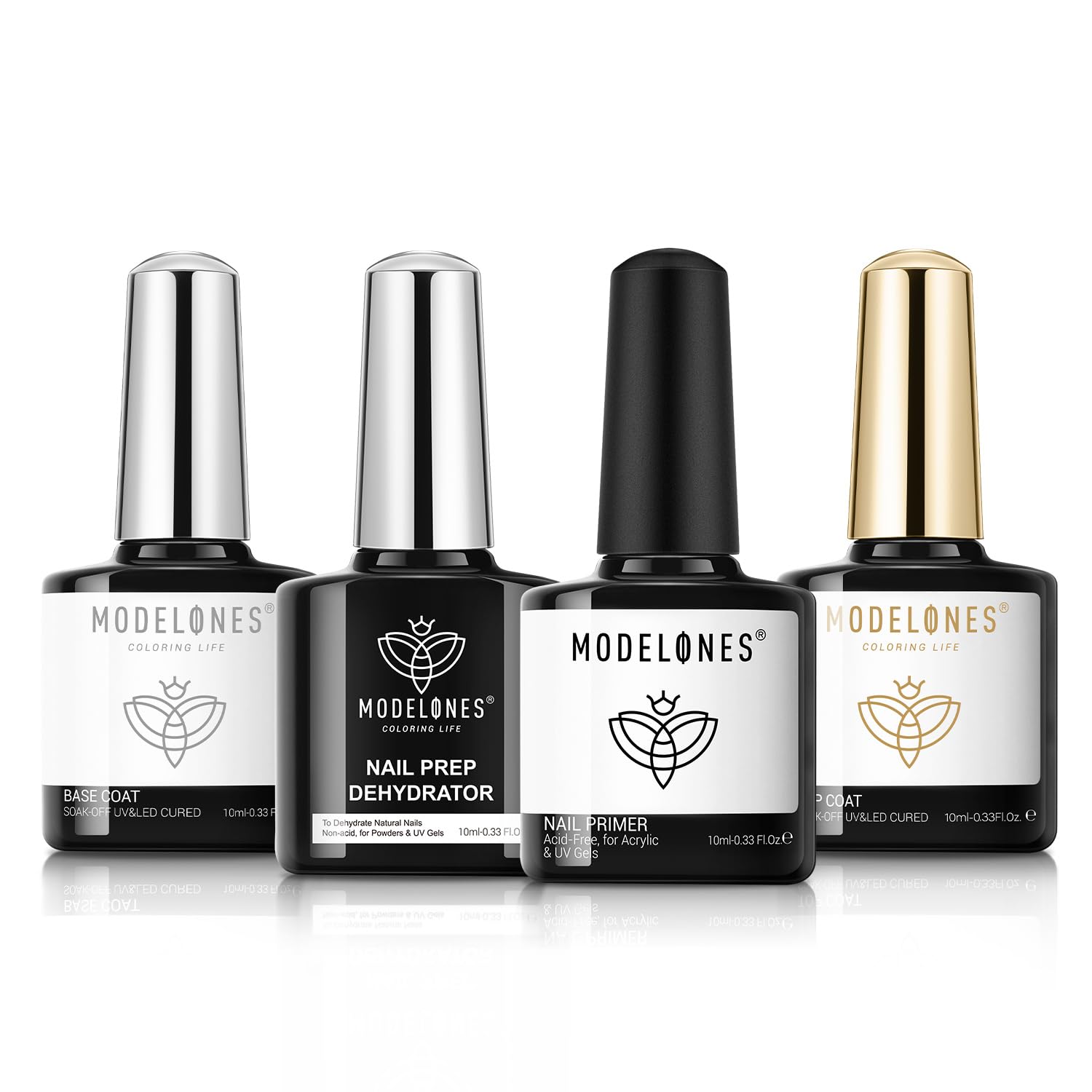 Modelones deshidratador de uñas aplicado para mejor adherencia.