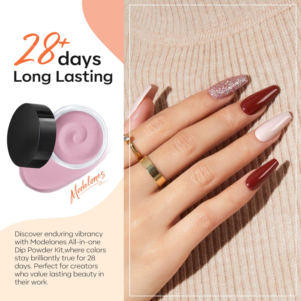 Modelones Dip Powder herramientas incluidas para manicura casera precisa.