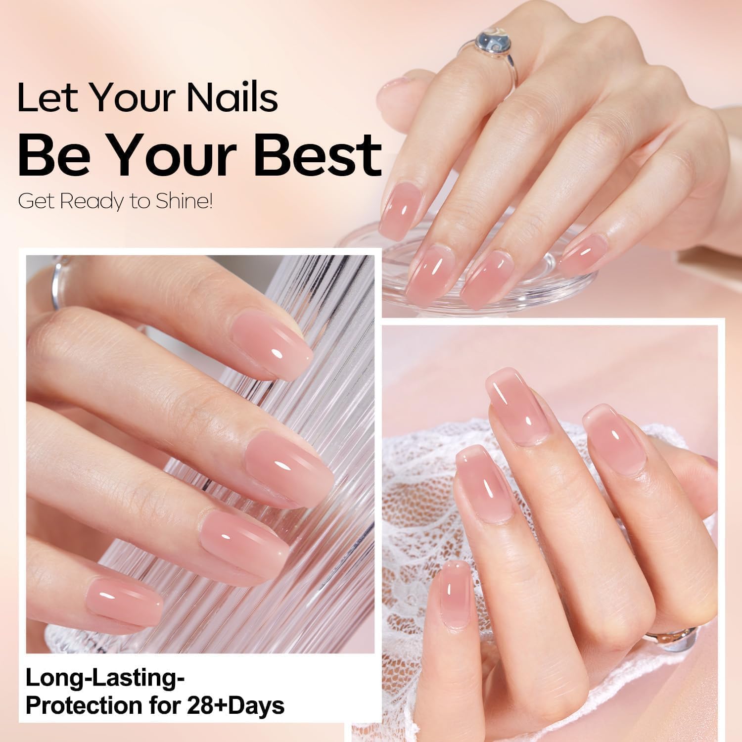 Modelones UV soak-off gel compatible with bubble bath base