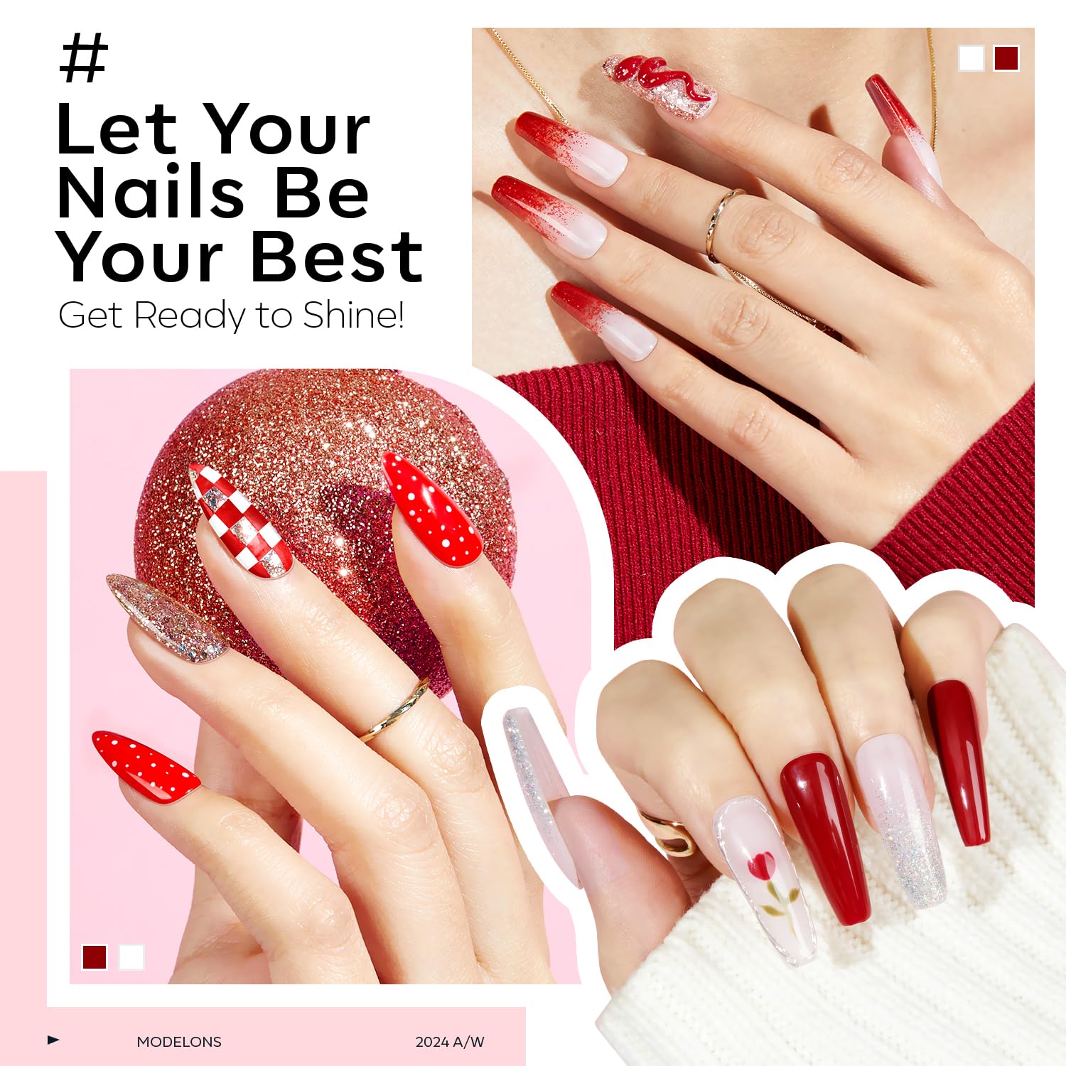 Modelones duración de 28 días con acabado libre de burbujas