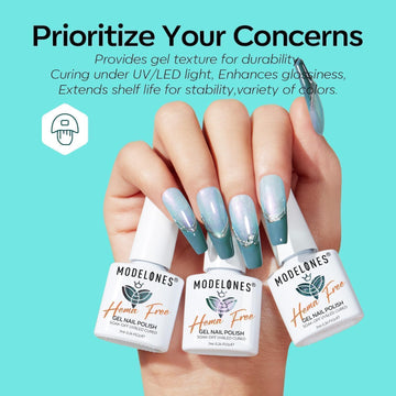 Modelones easy-apply gel brush ensures smooth coats