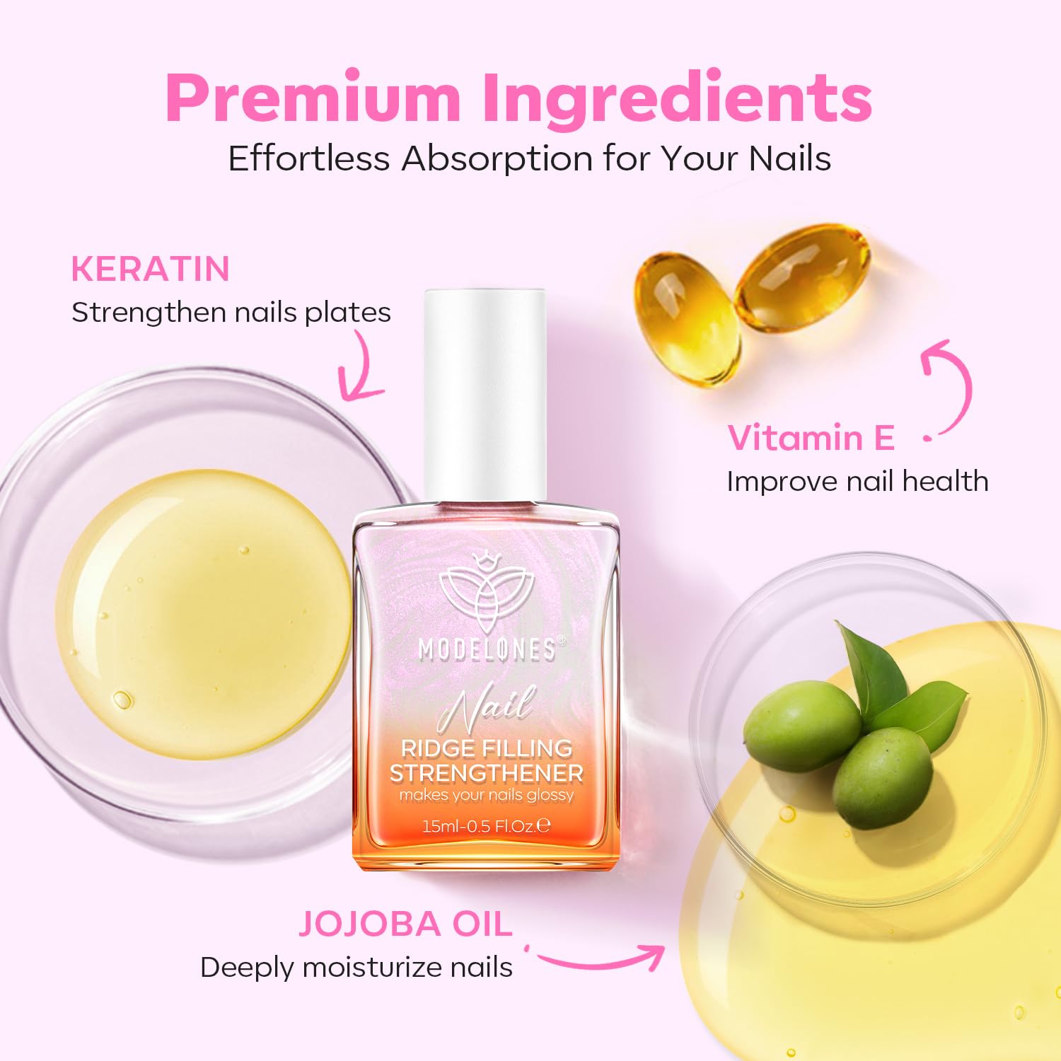 modelones: efecto crecimiento natural para uñas sanas y largas.