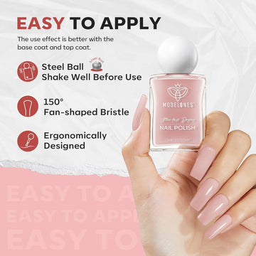 Brillo duradero y resistente a astillados con modelones Jelly Nude.